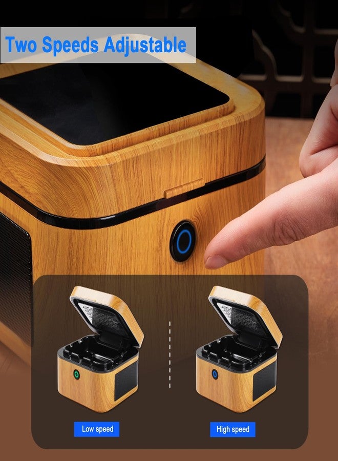 SHD Multifunctional Smokeless Ashtray,USB Rechargeable HEPA Filter Ashtray for Home Office Car Indoor Outdoor- Brown - Image 5